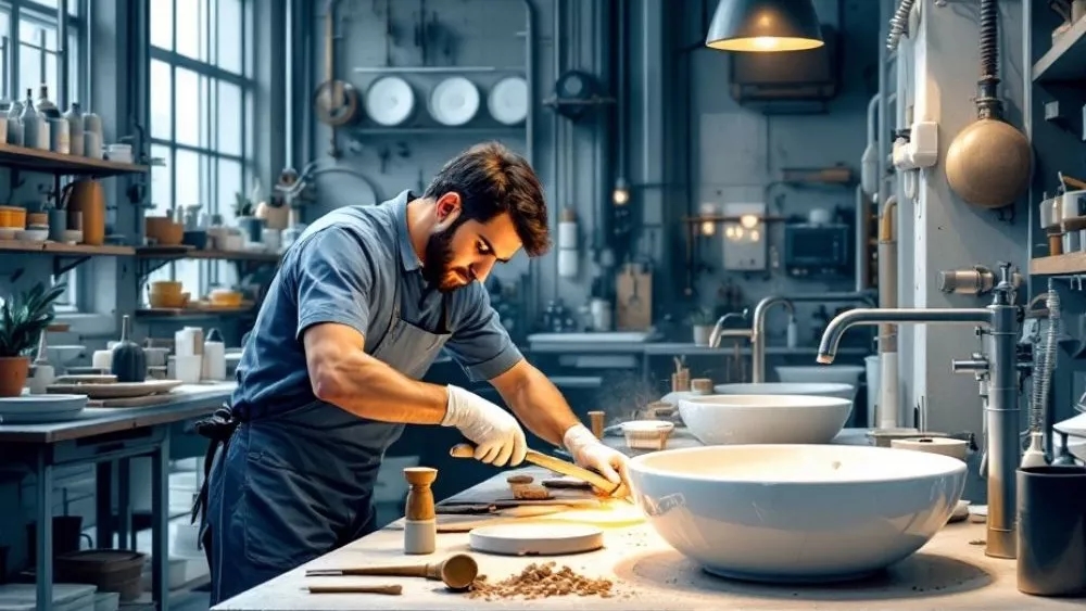 بررسی خدمات تخصصی بازسازی و تولید روشویی سرامیکی در تولیدی سورنا کرج