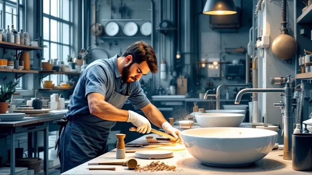 بررسی خدمات تخصصی بازسازی و تولید روشویی سرامیکی در تولیدی سورنا کرج