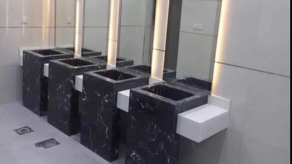 روشویی چهار چشمه چهار لگن دو طبقه