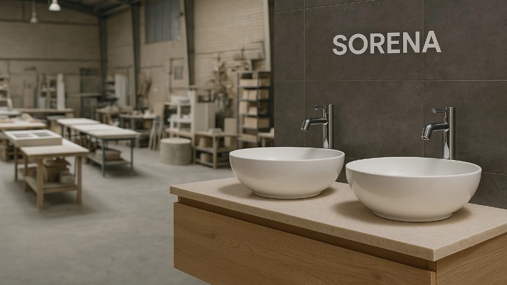 اجرای روشویی تمام سرامیکی مدرن با سورنا