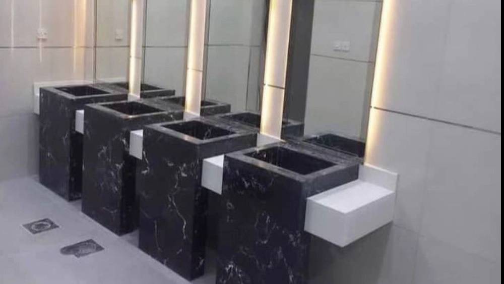 روشویی چهار چشمه چهار لگن دو طبقه