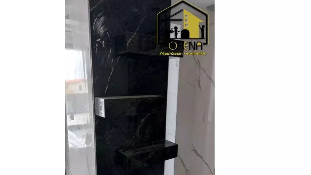 اجرای روشویی سرامیکی